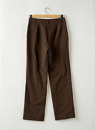 Pantalon drept țesătură crep talie înaltă maro ONLY femeie