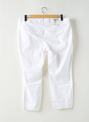 Pantalon 7/8 țesătură poplin mărime normală alb TOM TAILOR femeie