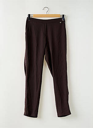 Pantalon drept țesătură crep mărime normală maro AMELIE & AMELIE femeie