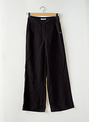 Pantalon larg țesătură crep talie înaltă negru GARCIA femeie