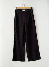 Pantalon larg țesătură crep talie înaltă negru GARCIA femme