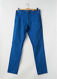 Pantalon chino țesătură poplin mărime normală albastru BRUCE & BUTLER  homme