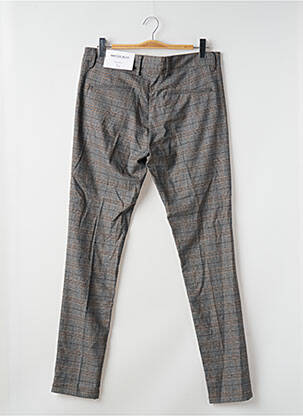 Pantalon chino imprimeu imprimeu prinț de wales mărime normală maro PRIVATE BLUE bărbat