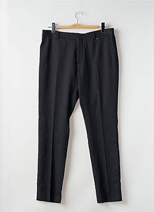 Pantalon slim țesătură melanj mărime normală negru SELECTED bărbat