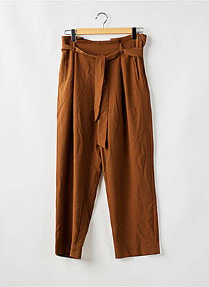 Pantalon larg închidere cu fermoar lateral talie înaltă maro VERO MODA femeie