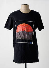Tricou țesătură jersey mâneci scurte negru JACK & JONES bărbat