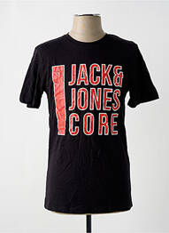 Tricou țesătură jersey mâneci scurte negru JACK & JONES bărbat