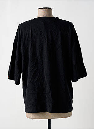 Tricou serigrafie mâneci scurte negru TOURIST LEMC femeie