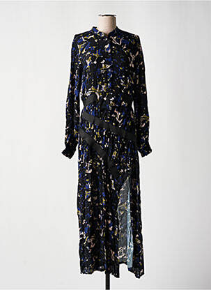 Rochie lungă mâneci lungi mâneci lungi albastru DEUX. BY ELINE DE MUNCK femeie