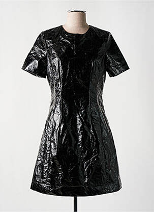 Rochie scurtă închidere cu fermoar la spate mâneci scurte negru ASTRID BLACK LABEL femeie