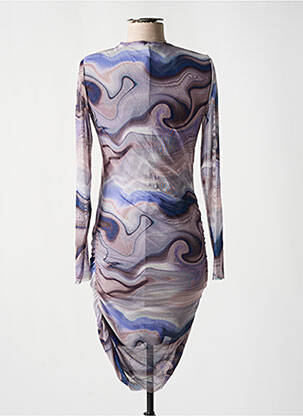 Rochie midi imprimeu fantezie mâneci lungi violet JDY femeie