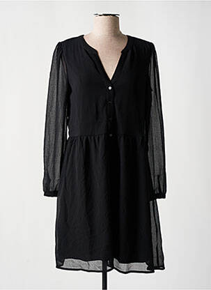 Rochie scurtă croială evazată mâneci lungi negru VILA femeie