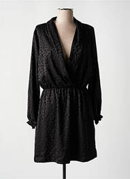 Rochie scurtă croială evazată mâneci lungi negru DEUX. BY ELINE DE MUNCK femeie