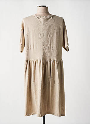 Rochie midi mâneci scurte mâneci scurte bej NOISY MAY femeie