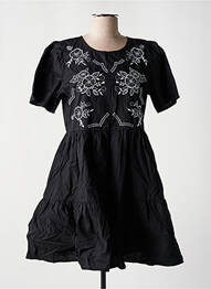 Rochie scurtă croială evazată mâneci scurte negru ONLY femeie