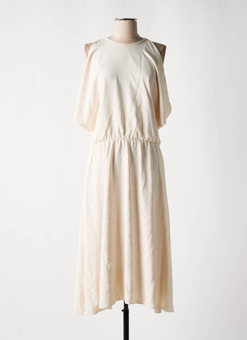 Rochie midi bej ASTRID BLACK LABEL femeie