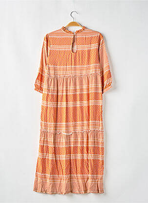Rochie midi închidere cu nasturi la spate mâneci 3/4 portocalie KIDS ONLY fată