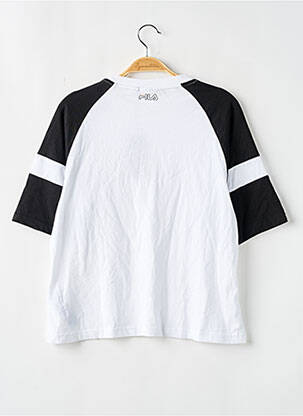 Tricou elasticitate mâneci scurte alb FILA fată