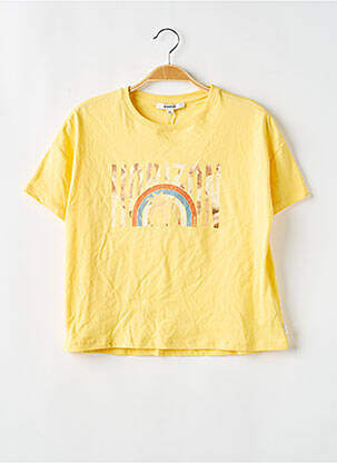 Tricou elasticitate mâneci scurte galben GARCIA fată