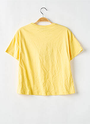 Tricou elasticitate mâneci scurte galben GARCIA fată