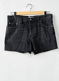 Șort țesătură denim mărime normală negru MANGO femeie