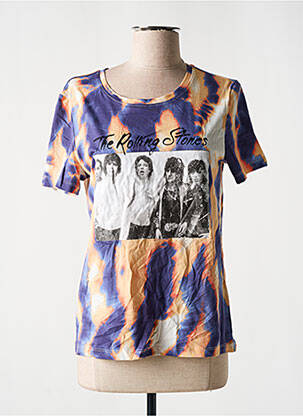 Tricou croială dreaptă mâneci scurte albastru ONLY femeie