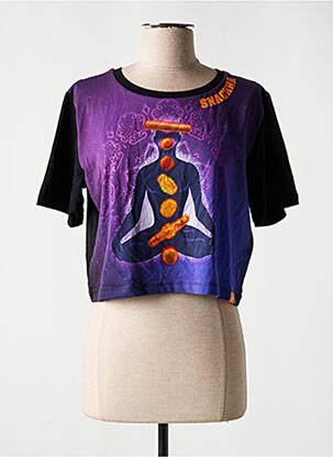 Tricou imprimeu fantezie mâneci scurte violet REALLY DOESN'T MATTER femeie