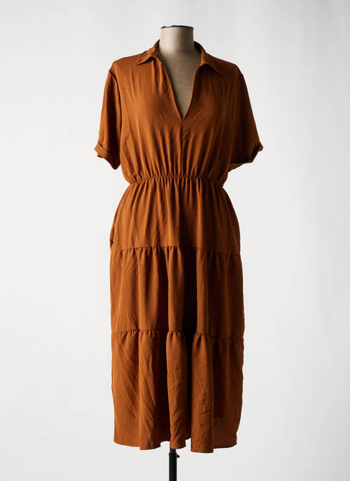 Rochie midi maro HAILYS femeie