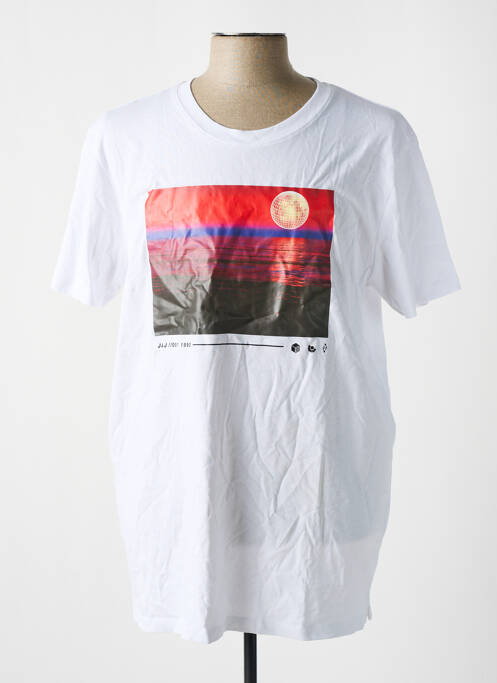 Tricou țesătură jersey mâneci scurte alb JACK & JONES homme
