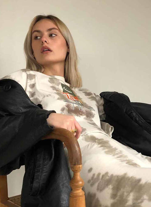 Tricou bej NOISY MAY femeie