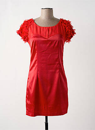 Rochie scurtă mâneci scurte mâneci scurte roșu KAFFIR LILY femeie