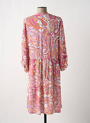 Rochie midi mâneci lungi mâneci lungi roz JUST WHITE femeie