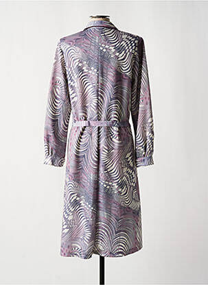 Rochie midi mâneci lungi mâneci lungi gri LAURA DE L'ISLE femeie