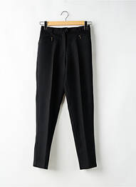 Pantalon slim elasticitate talie înaltă negru LAURA DE L'ISLE femme