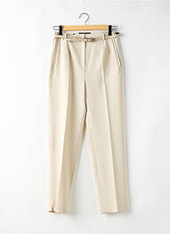 Pantalon slim buzunare talie înaltă bej ATLANTA femme