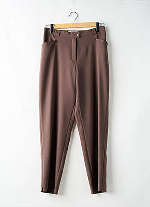 Pantalon drept talie elastică maro 20/20 femeie