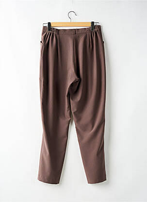Pantalon drept talie elastică maro 20/20 femeie