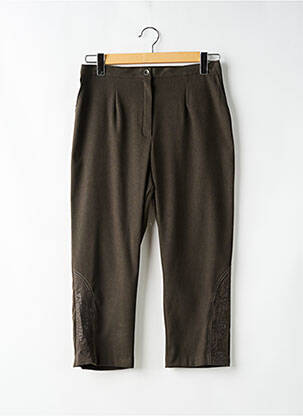 Pantalon drept talie elastică verde 20/20 femeie