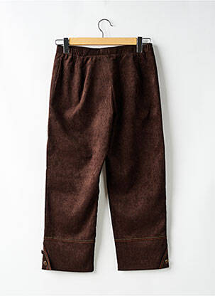 Pantalon drept talie elastică maro BRIGITTE SAGET femeie
