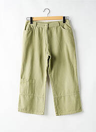 Pantalon 7/8 închidere cu fermoar sub clapetă cu nasturi verde S.CAPADE femme