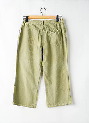 Pantalon 7/8 închidere cu fermoar sub clapetă cu nasturi verde S.CAPADE femeie