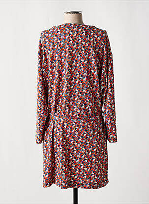 Rochie midi imprimeu floral mâneci lungi portocalie SARAH JOHN femeie
