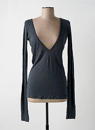 Top elasticitate mâneci lungi gri MISS SIXTY femeie