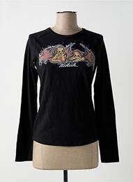 Tricou mâneci lungi mâneci lungi negru KILLAH femme