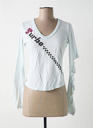Tricou mâneci lungi mâneci lungi albastru REPLAY femeie