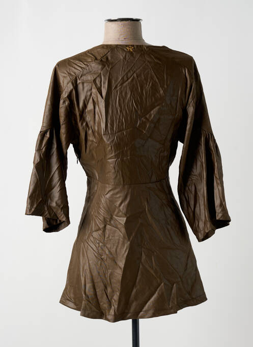 Tunică mâneci lungi maro WE ARE REPLAY femeie