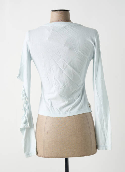 Tricou guler în v mâneci lungi albastru REPLAY femme