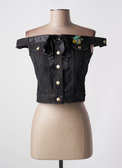 Top guler pătrat fără mâneci negru WE ARE REPLAY femme