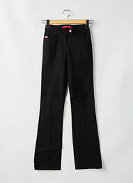 Pantalon drept închidere cu fermoar sub clapetă cu nasturi negru MISS SIXTY femeie