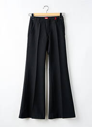 Pantalon evazat închidere cu fermoar sub clapetă cu cârlig negru MISS SIXTY femeie